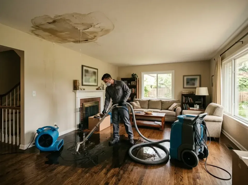 attic-pipe-burst-ceiling-drip-008 — frequently asked questions, Water Damage Restoration & Carpet Care in Rochester Institut…